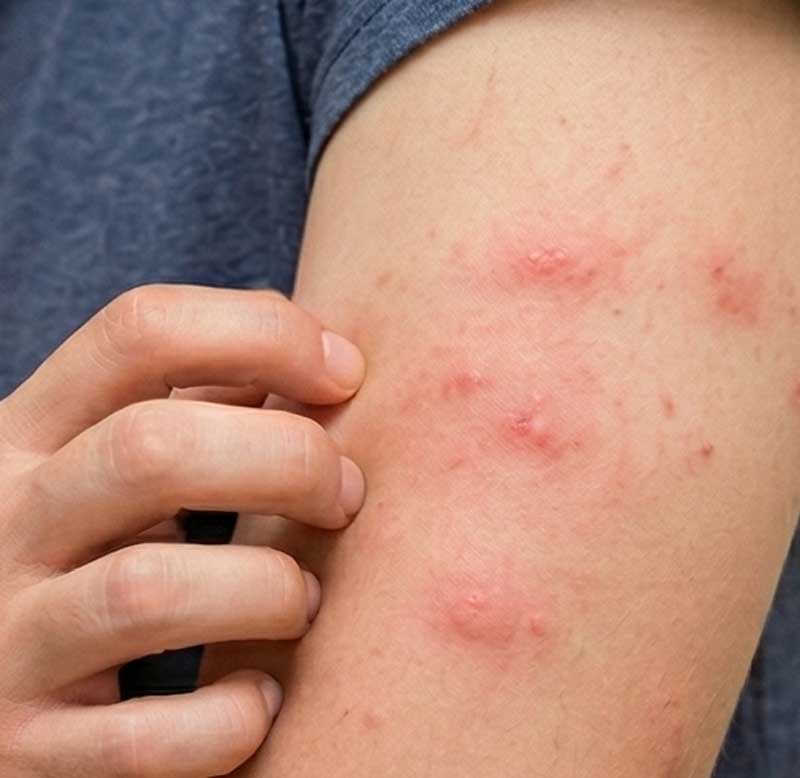 Σημάδια προσβολής από κοριούς - Τσιμπήματα